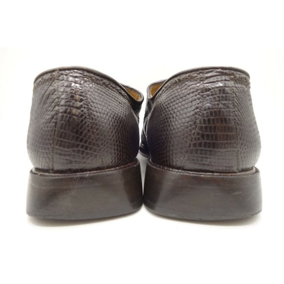 Belvedere Brown Genuine Ostrich Leg Claw Lace Up Oxfords Shoes Men\'s 10.5 B main image 10